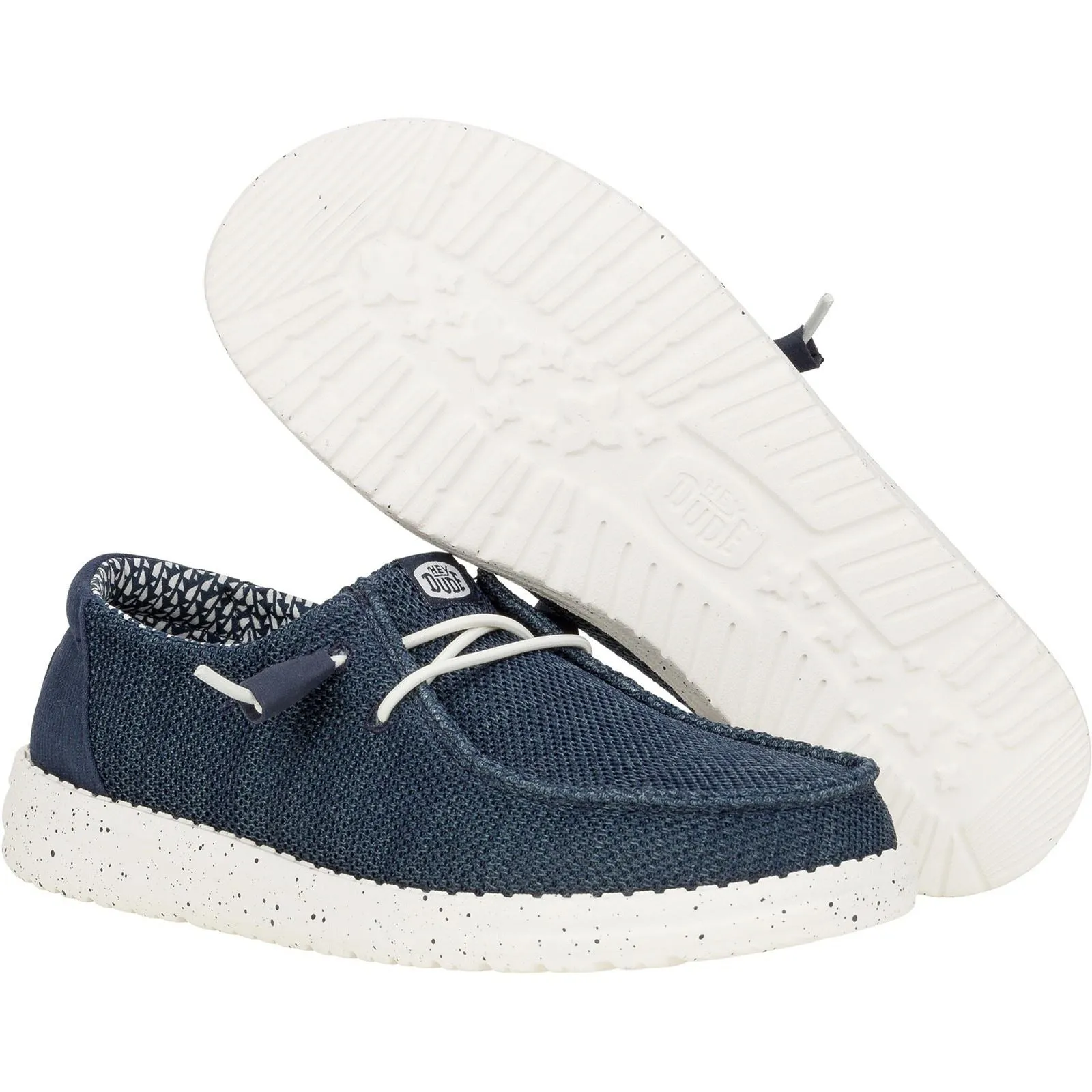 HEYDUDE Wendy Stretch Mesh Polyester Women's Navy Loafers