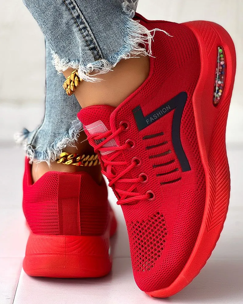Hollow Out Breathable Lace up Casual Sneakers