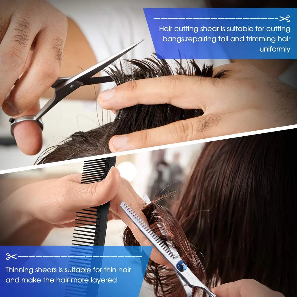 Homlly 10 Pcs Hair Cutting Scissors Set