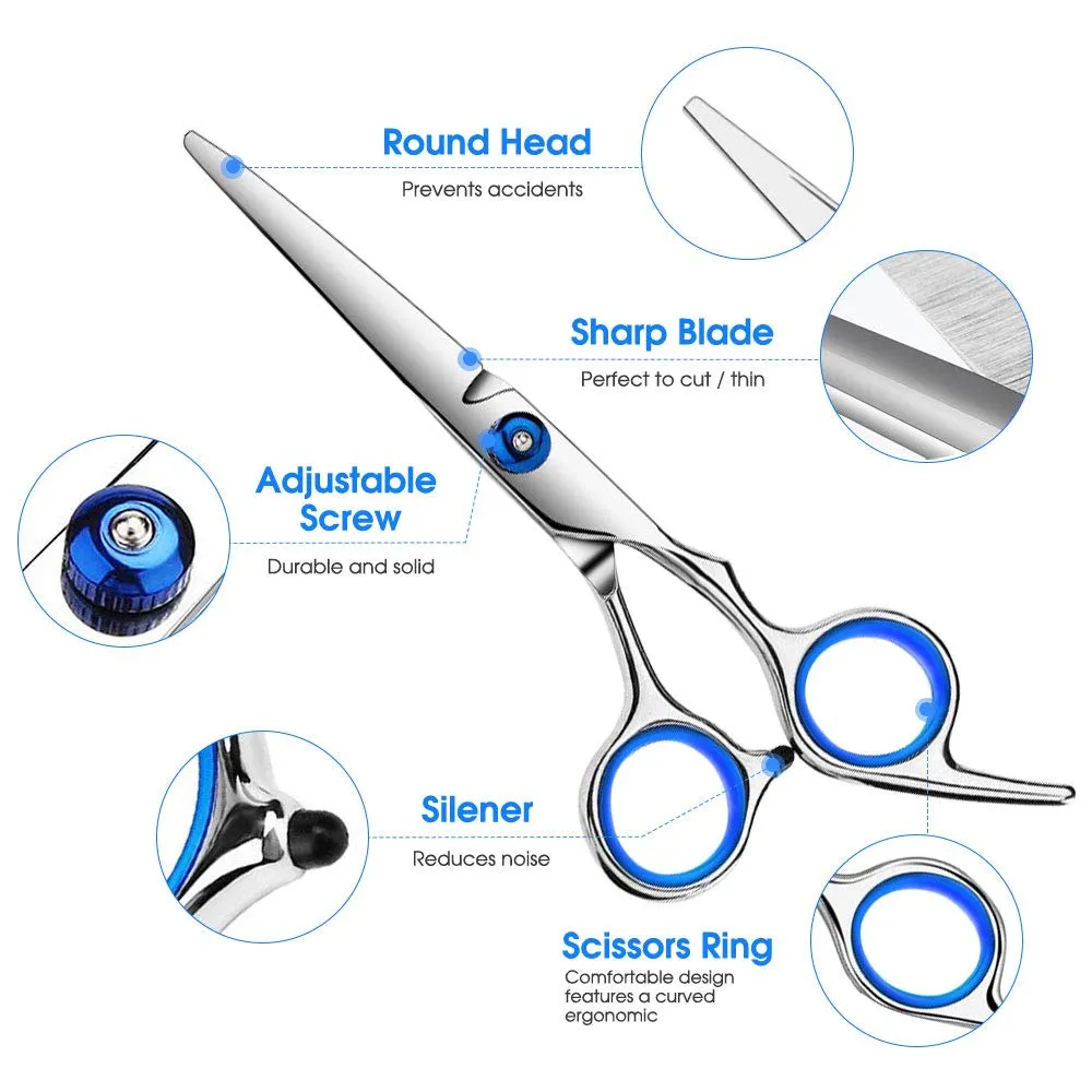 Homlly 10 Pcs Hair Cutting Scissors Set