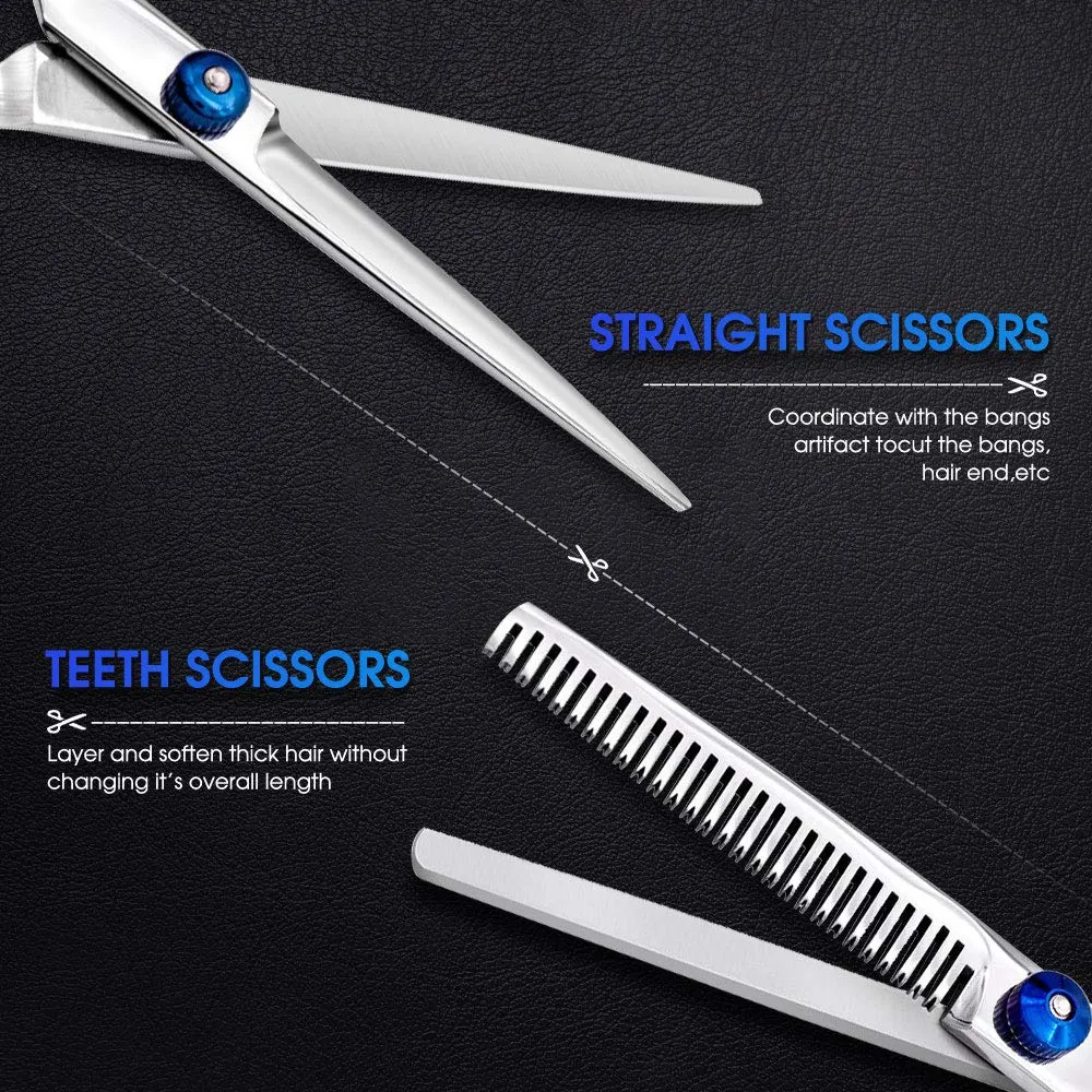 Homlly 10 Pcs Hair Cutting Scissors Set