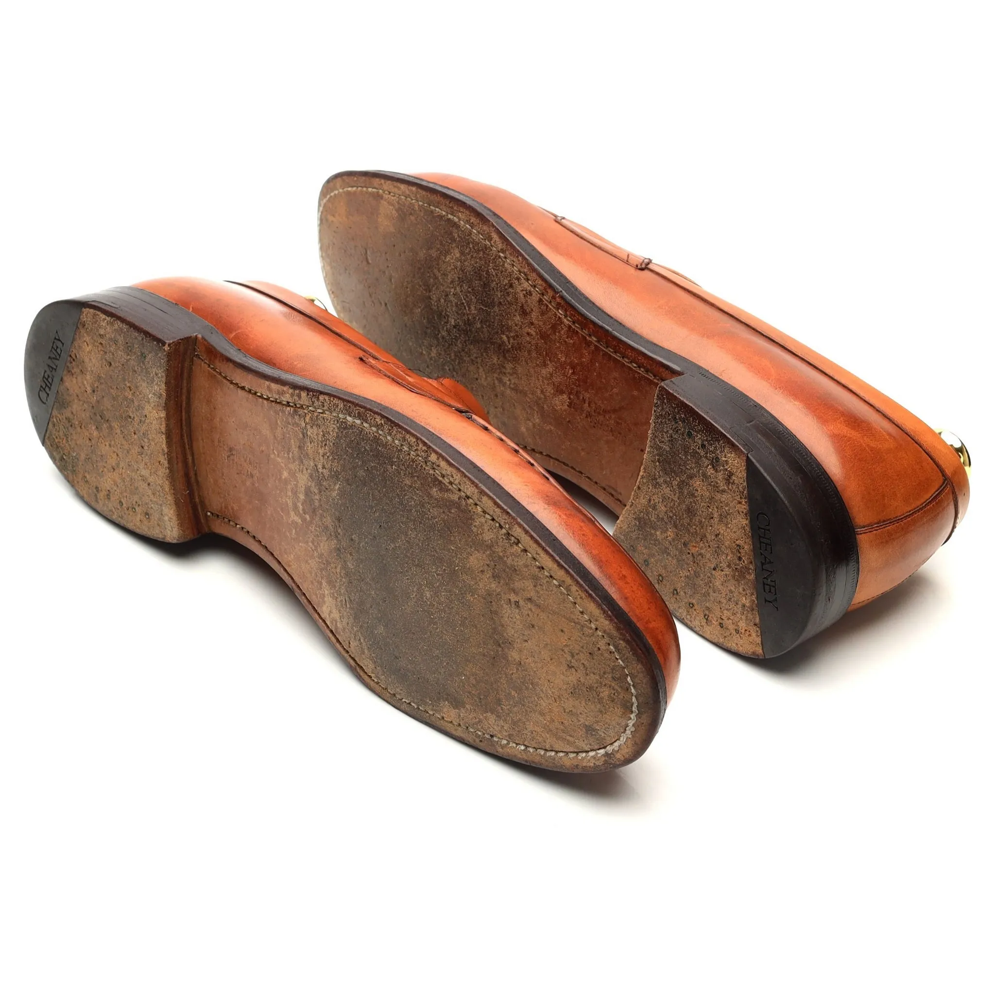 'Howard' Tan Brown Leather Loafers UK 8.5 F