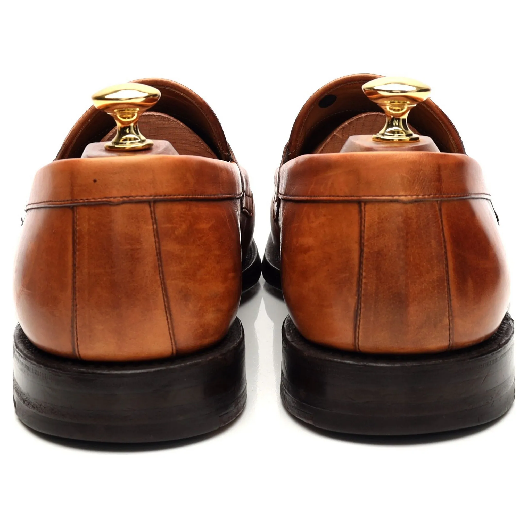 'Howard' Tan Brown Leather Loafers UK 8.5 F