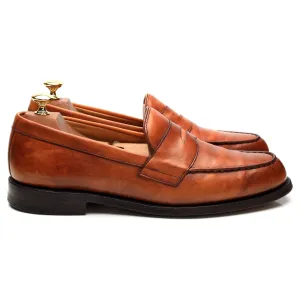 'Howard' Tan Brown Leather Loafers UK 8.5 F