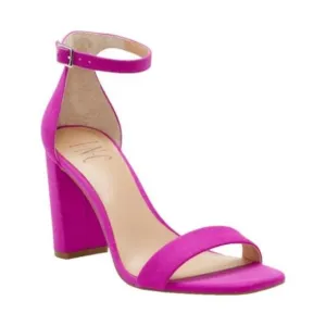 INC Womens Purple Adjustable Padded Lexini Square Toe Block Heel Sandals 9.5 M
