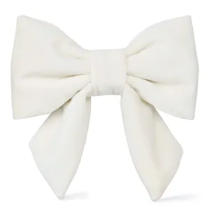 Ivory Velvet Lady Dog Bow