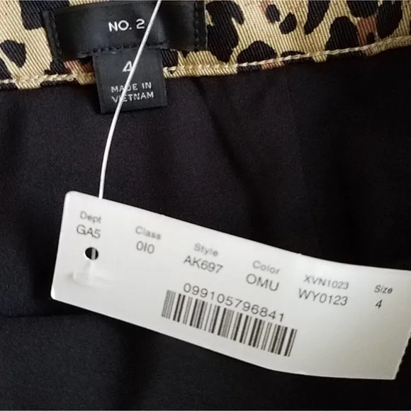 J. Crew Animal Print Pencil Skirt Size 4