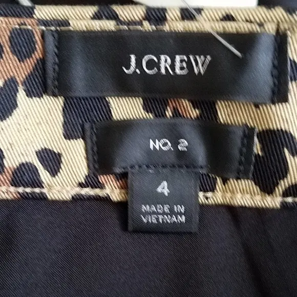 J. Crew Animal Print Pencil Skirt Size 4