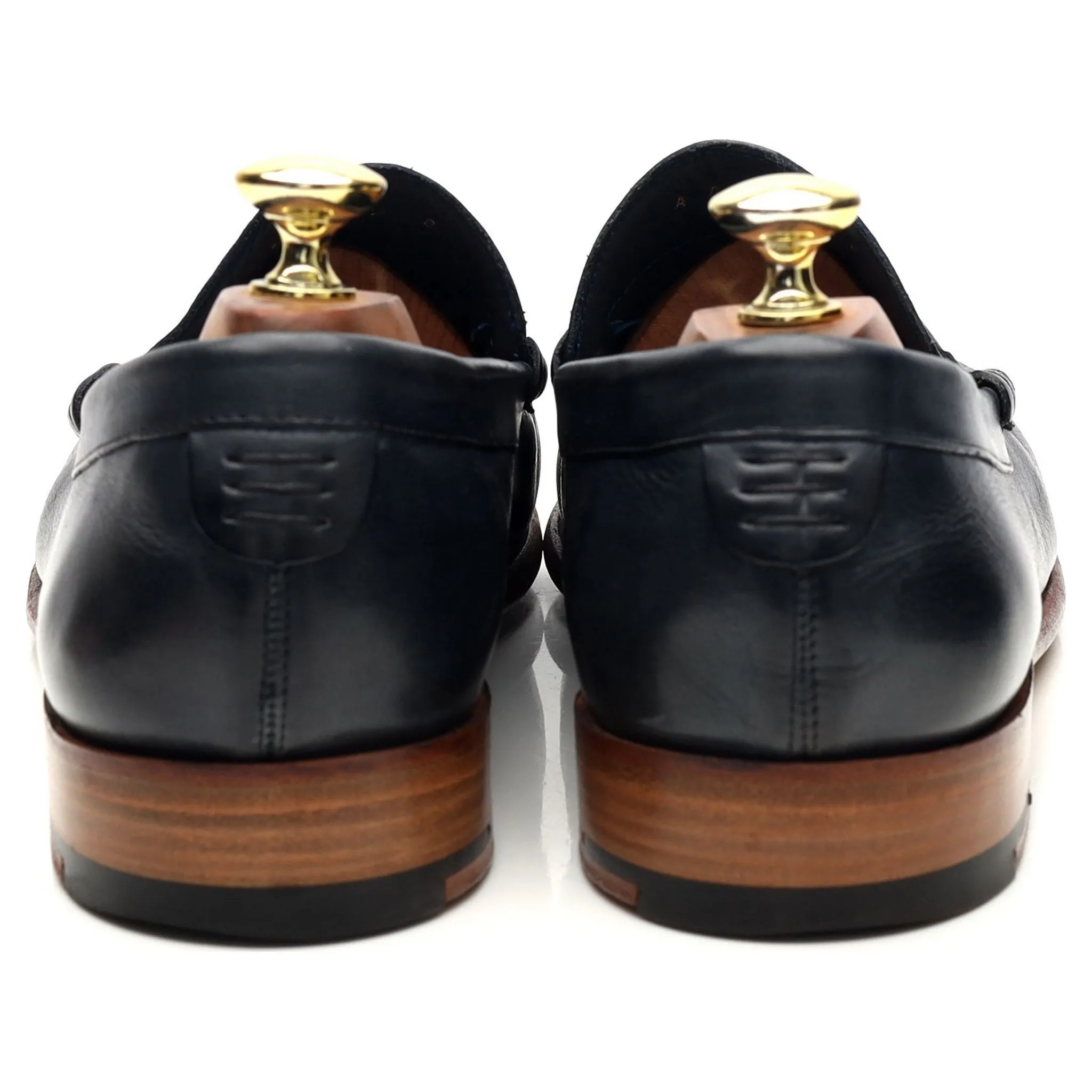 'Jack 2' Navy Blue Leather Loafers UK 7.5 F