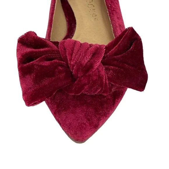 Jack Rogers Heidi Bordeaux Velvet Womens Flats Size 5.5M NWOB