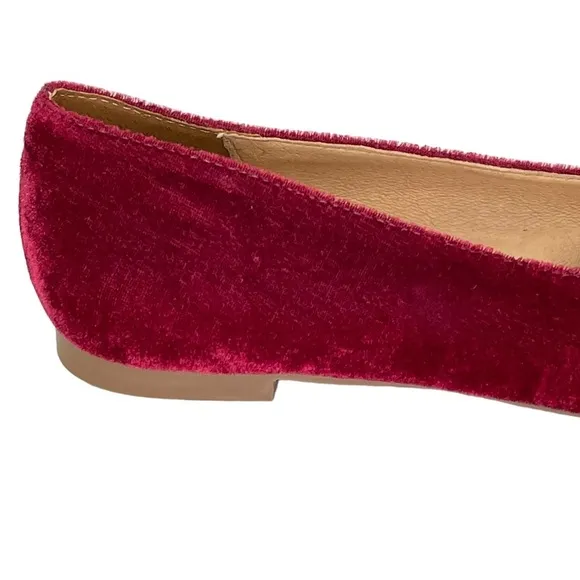 Jack Rogers Heidi Bordeaux Velvet Womens Flats Size 5.5M NWOB