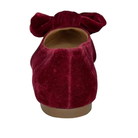 Jack Rogers Heidi Bordeaux Velvet Womens Flats Size 5.5M NWOB