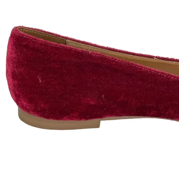 Jack Rogers Heidi Bordeaux Velvet Womens Flats Size 5.5M NWOB