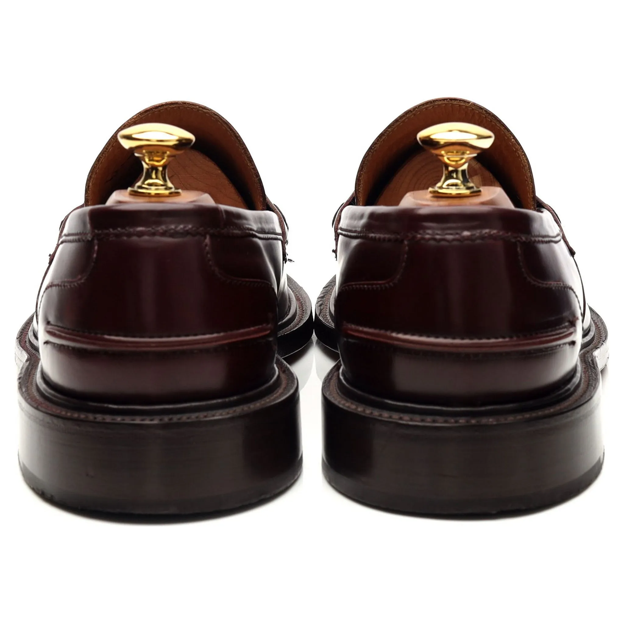'James' Burgundy Leather Loafers UK 6