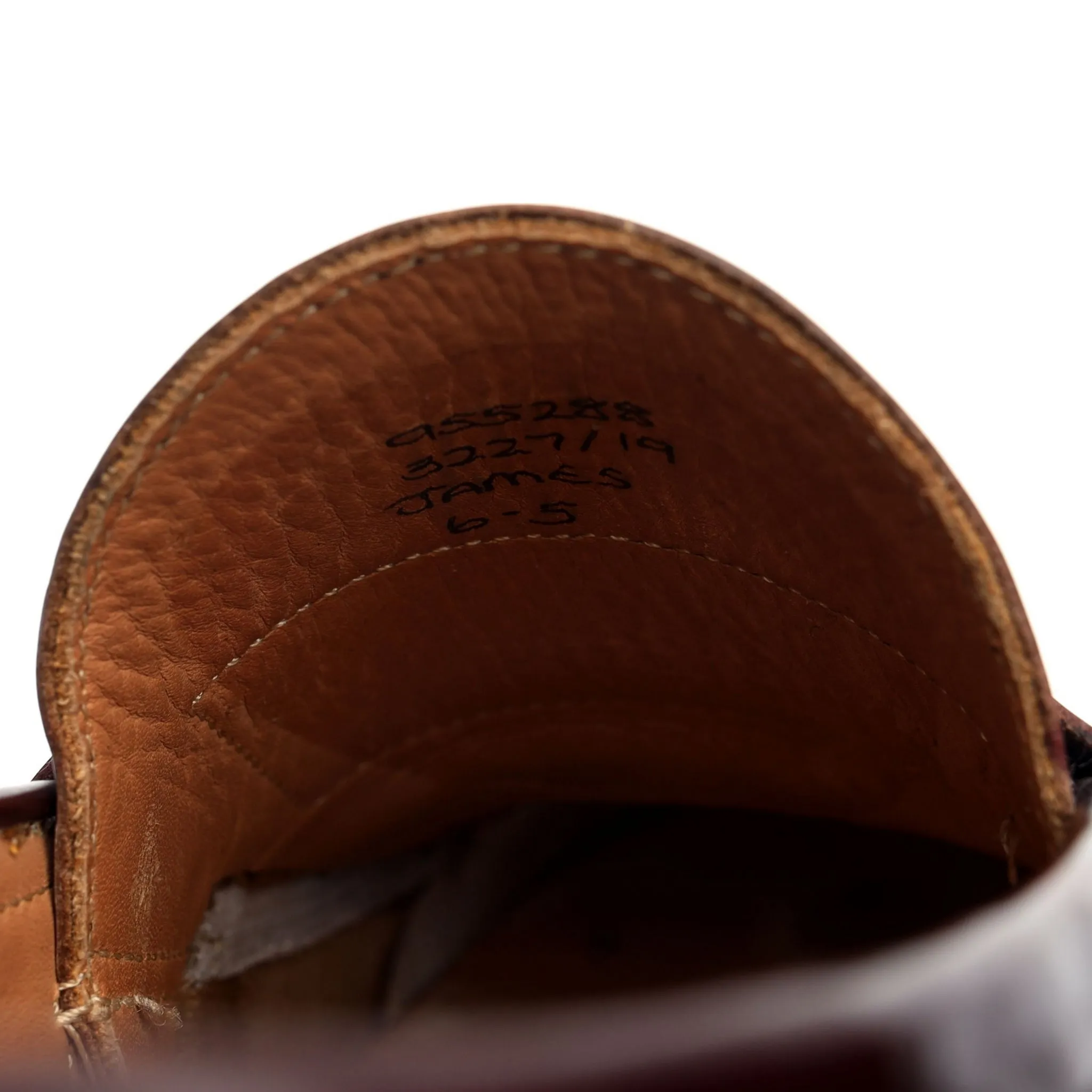 'James' Burgundy Leather Loafers UK 6