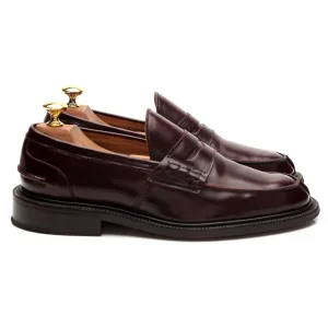 'James' Burgundy Leather Loafers UK 6