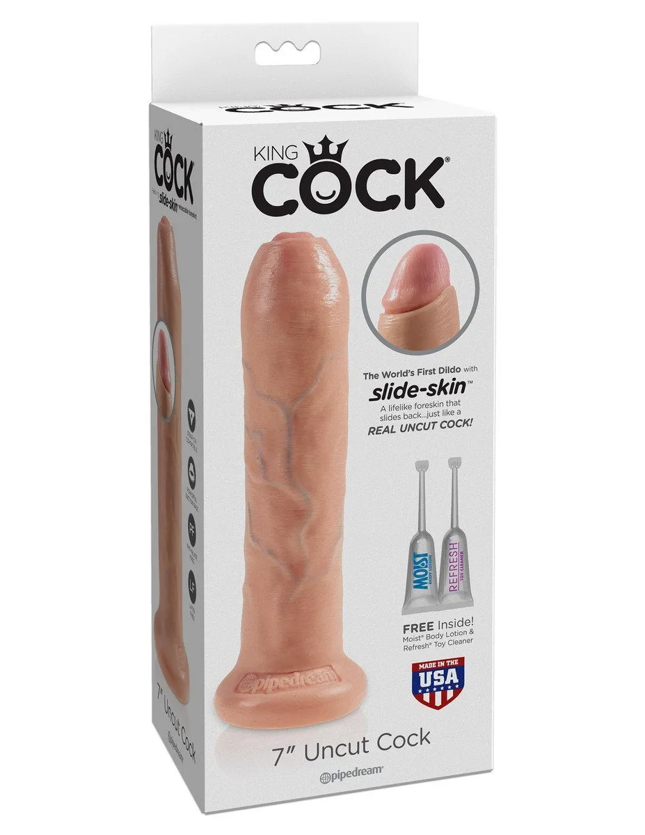 KING COCK 7 in. Uncut REALISTIC DILDO