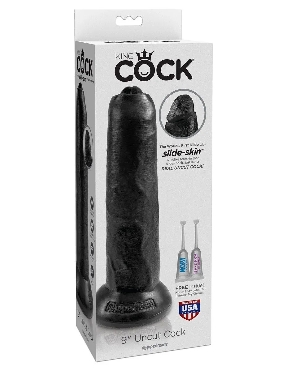 KING COCK 9 in. Uncut REALISTIC DILDO