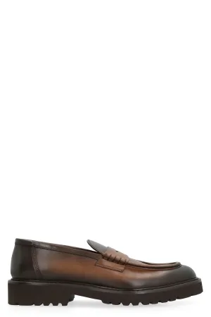 Leather loafers