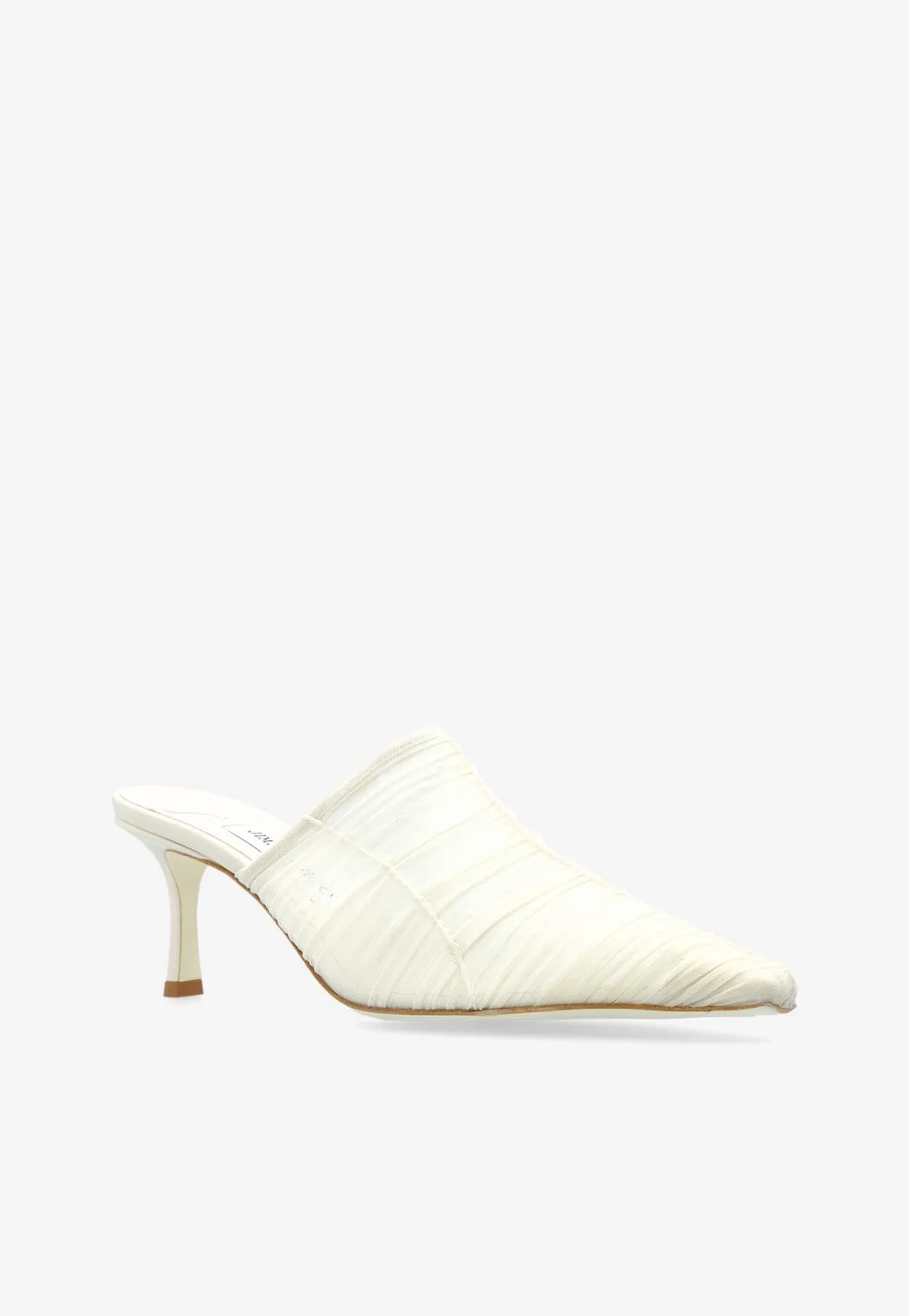 Lotta 65 Ruched Tulle Mules