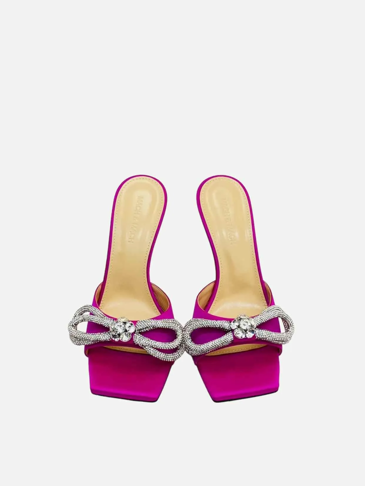 MACH & MACH Double Bow Pink Mules 38
