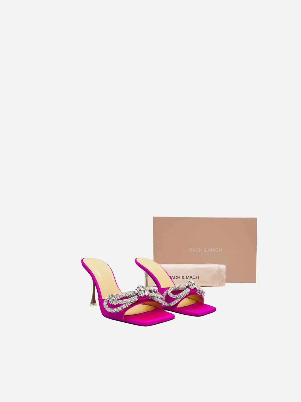 MACH & MACH Double Bow Pink Mules 38