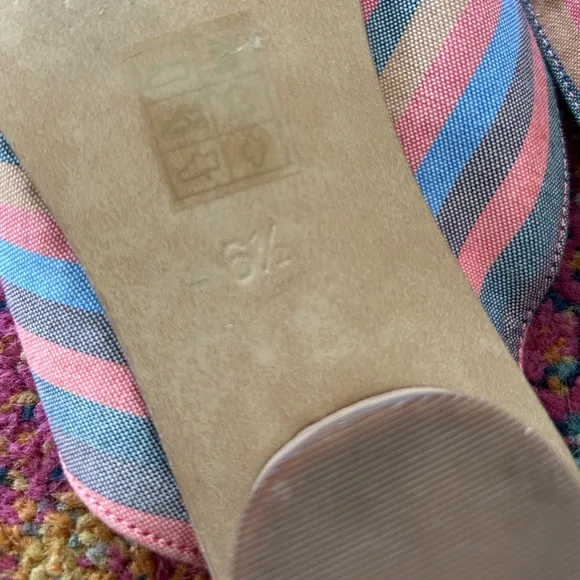 Madewell | Women’s rainbow The Ruthie Crisscross Mule, leather low heel slip on