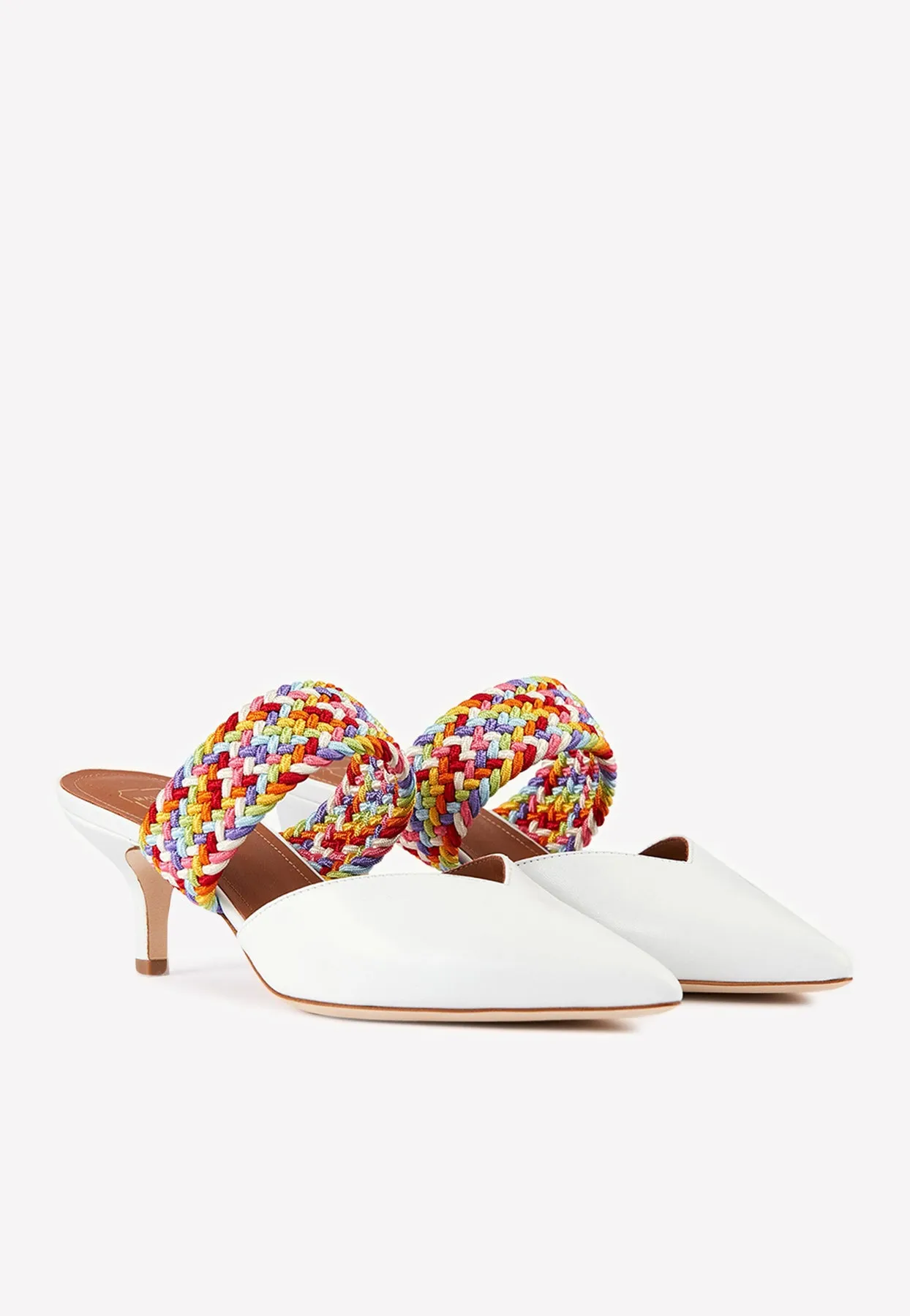 Maisie 45 Nappa Leather Mules with Braided Strap