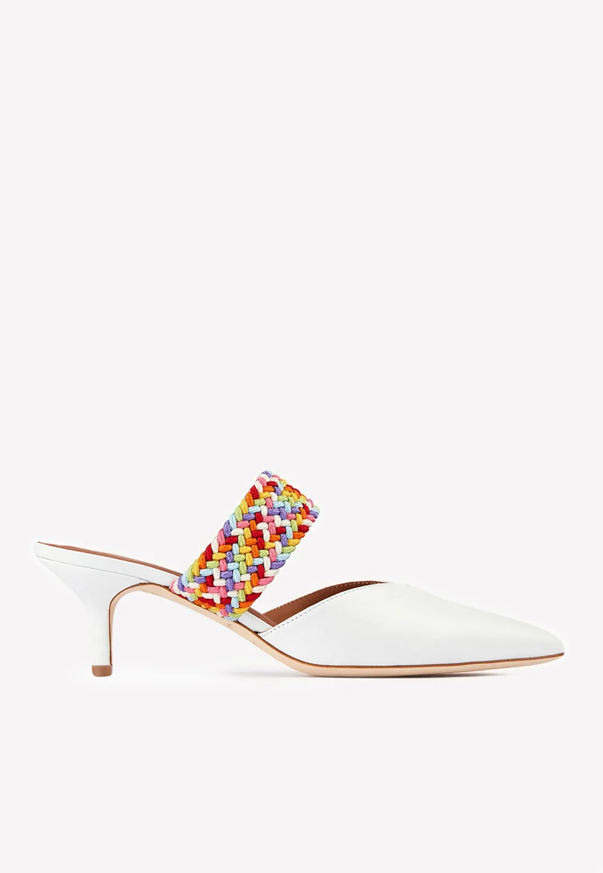 Maisie 45 Nappa Leather Mules with Braided Strap