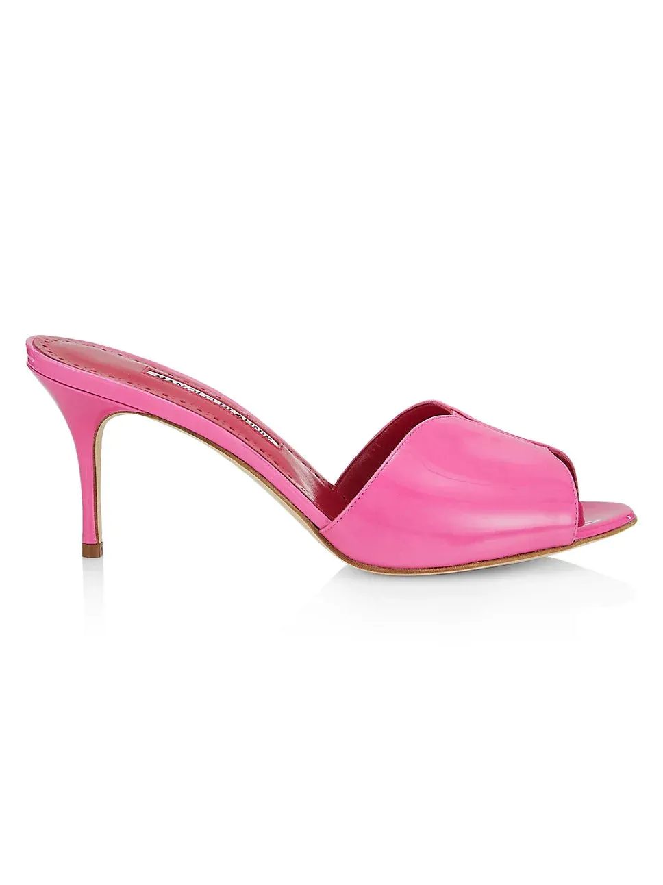 Manolo Blahnik Houramu 70MM Patent Leather Mules
