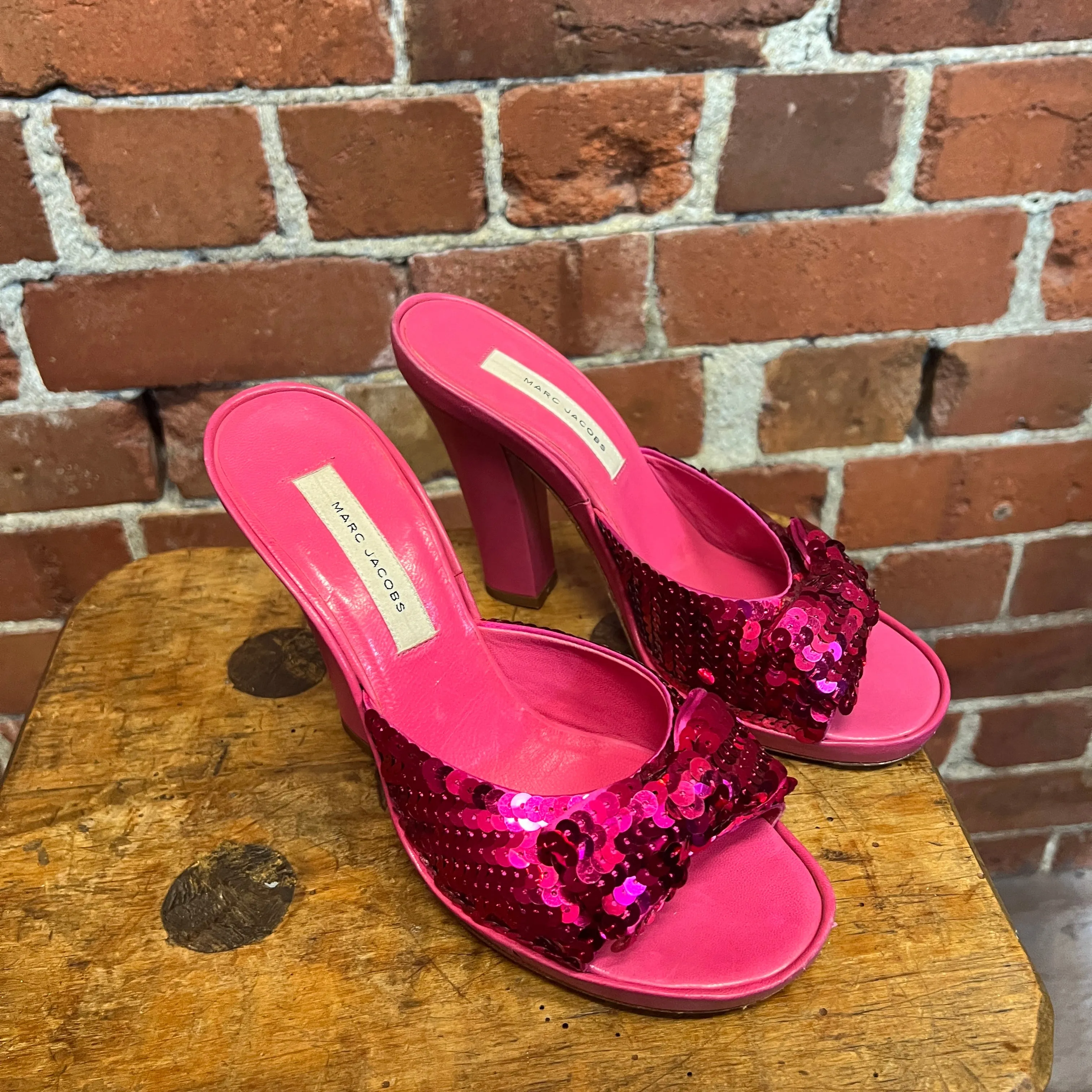 MARC JACOBS Y2K sequin barbie mules