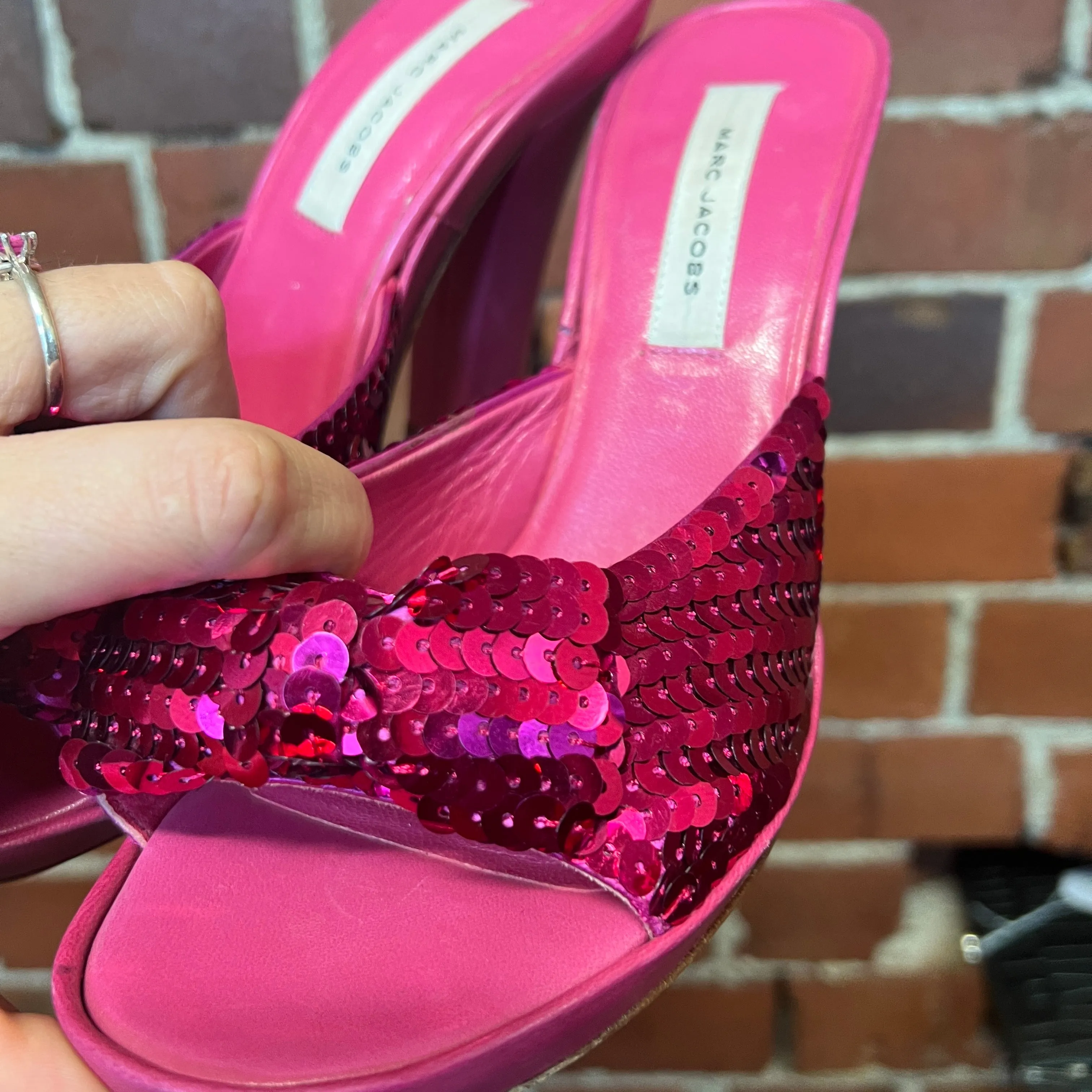 MARC JACOBS Y2K sequin barbie mules