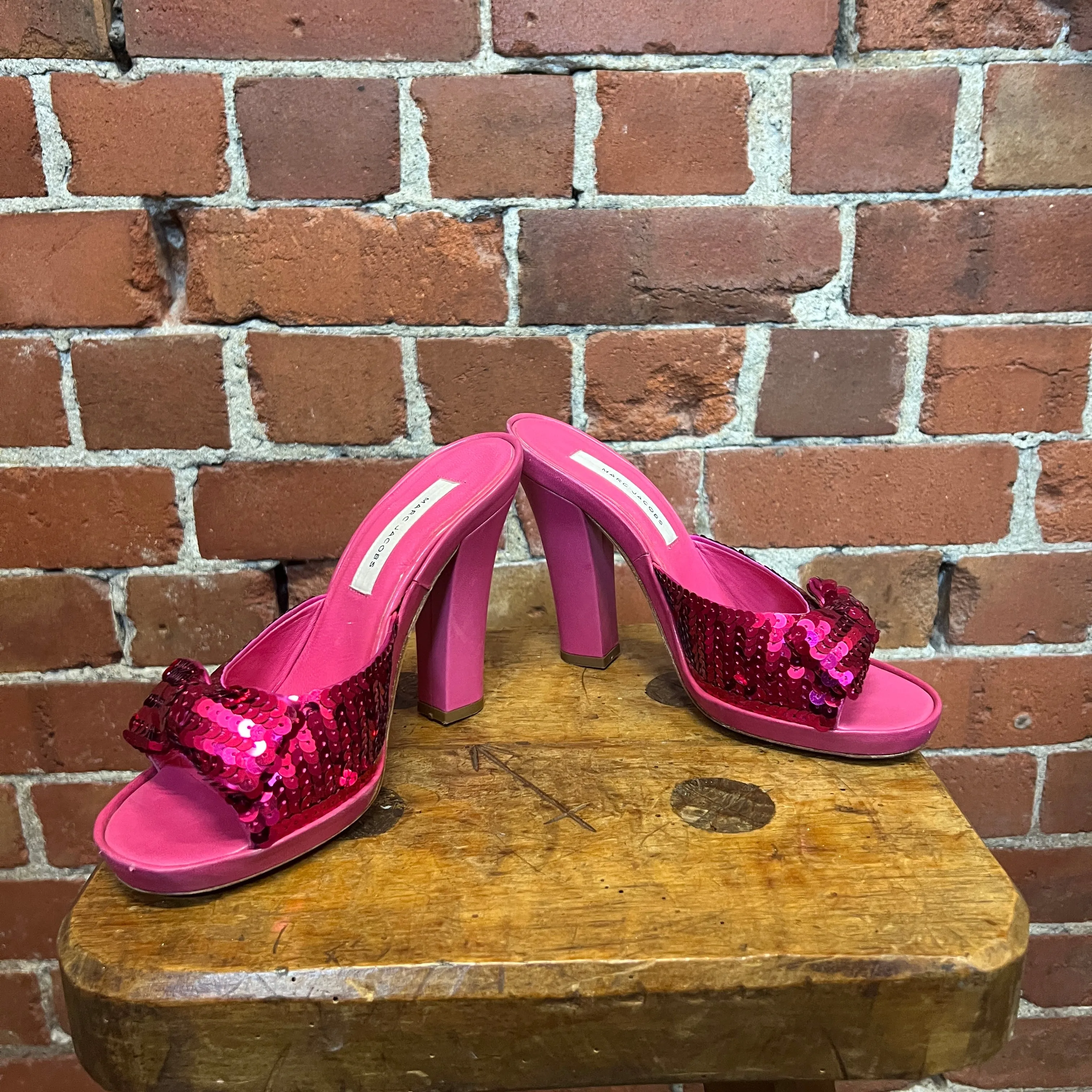 MARC JACOBS Y2K sequin barbie mules