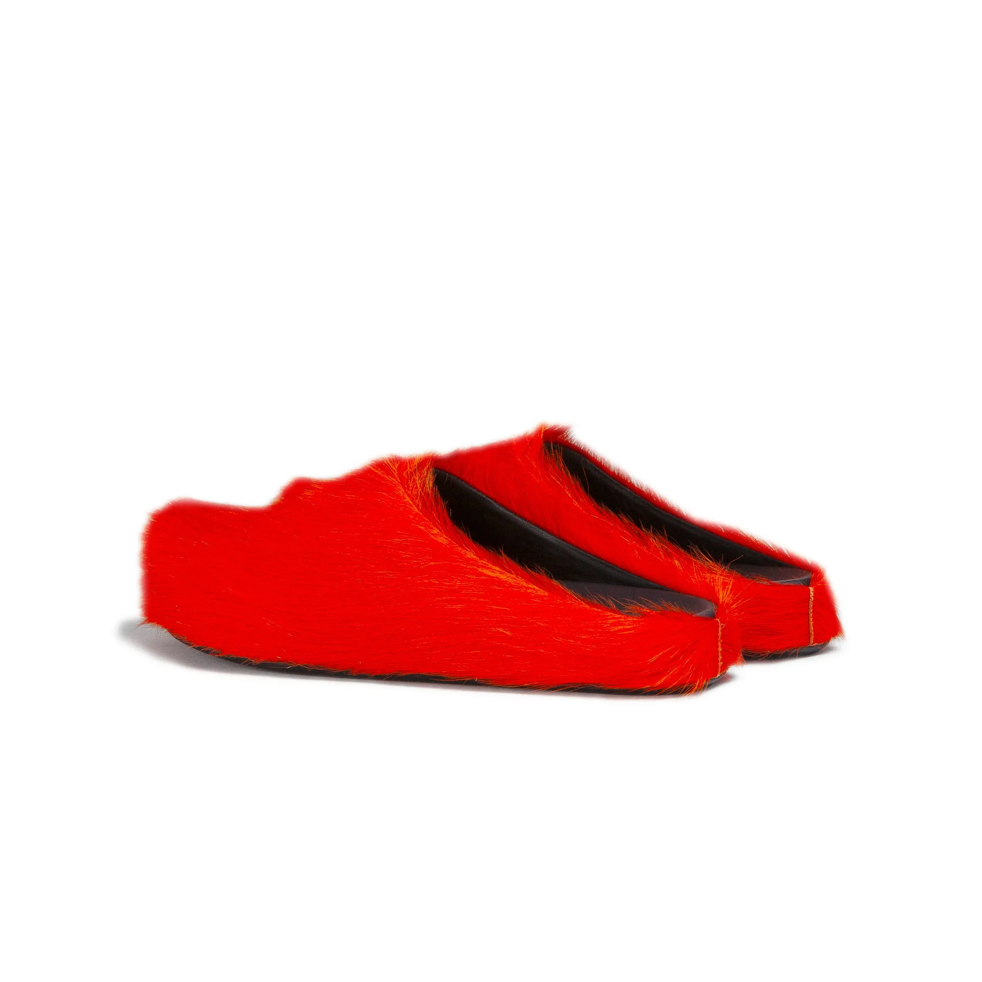 Marni Mens Long Hair Fussbett Sabot Mule