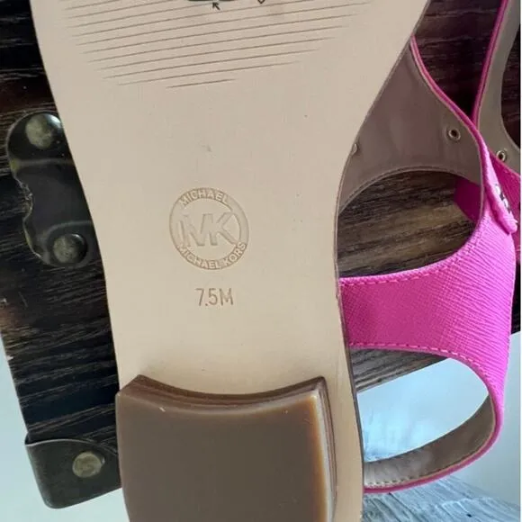 MICHAEL Michael Kors Leather MK Plate Thong Sandals