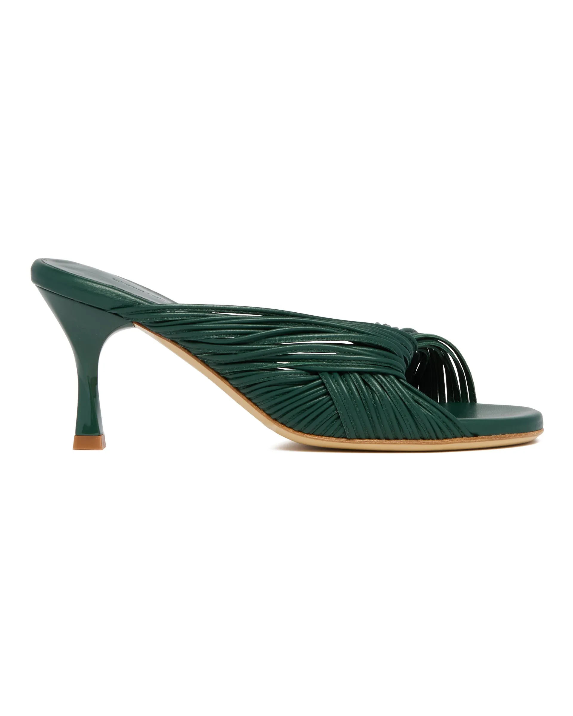 Mules Fender In Pelle Verdi