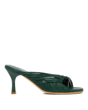 Mules Fender In Pelle Verdi