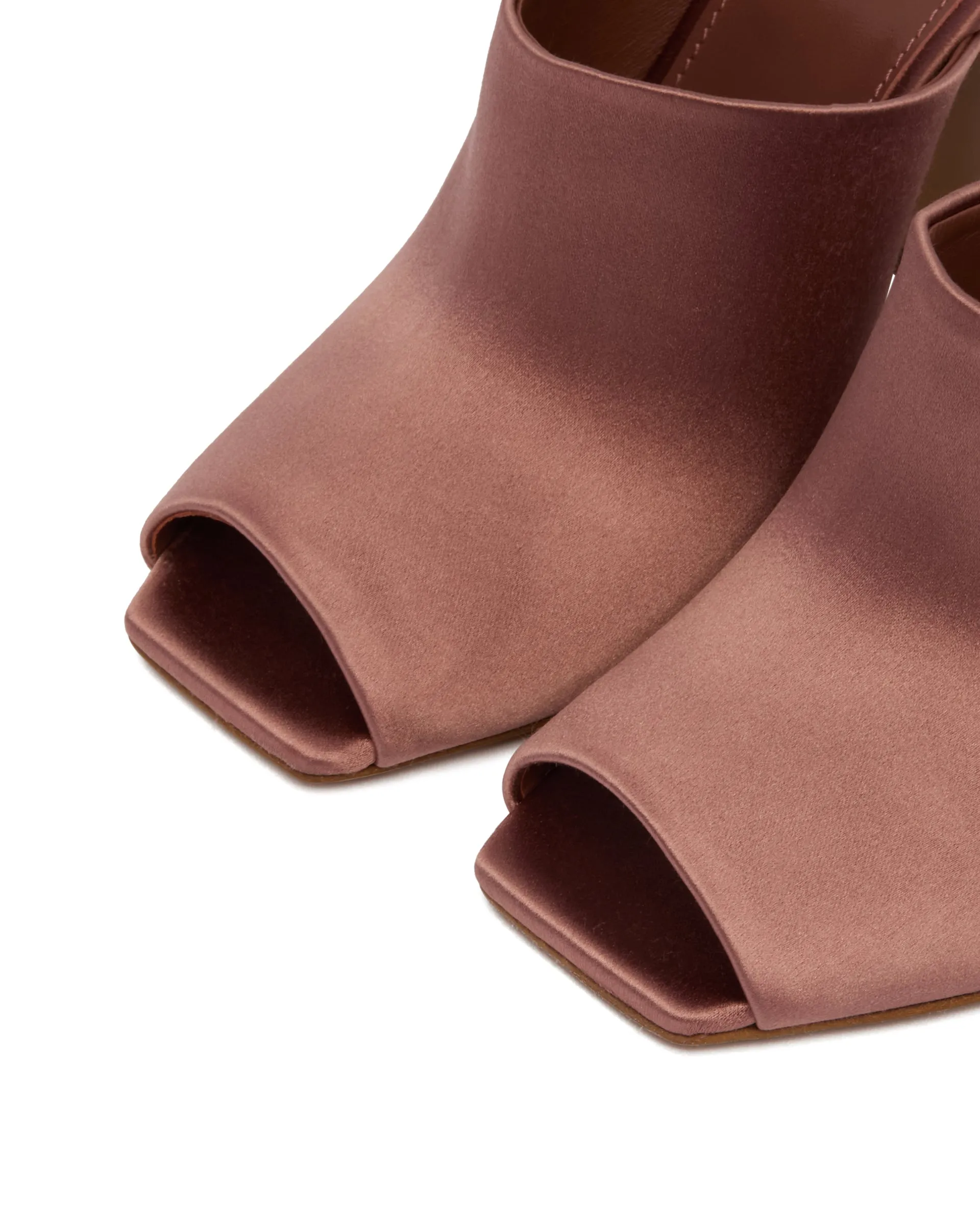 Mules In Satin Rosie Beige