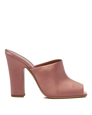 Mules In Satin Rosie Beige