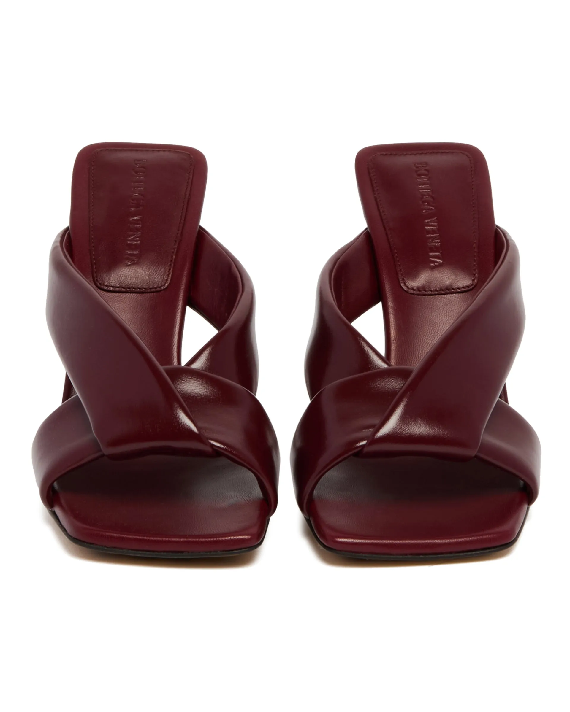 Mules Riva In Pelle Burgundy