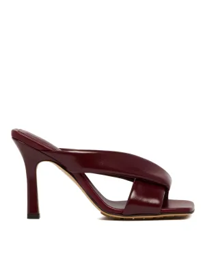 Mules Riva In Pelle Burgundy