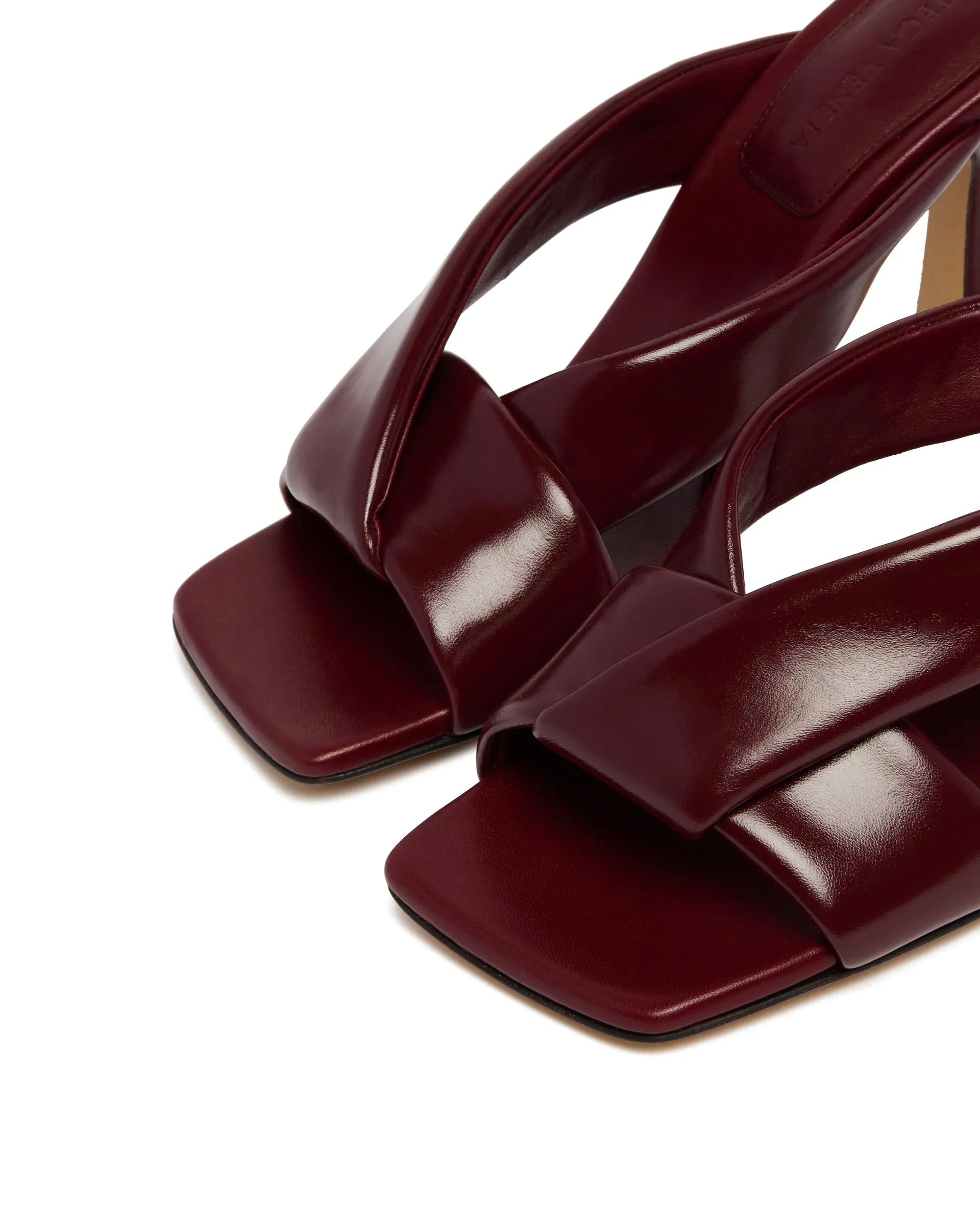 Mules Riva In Pelle Burgundy