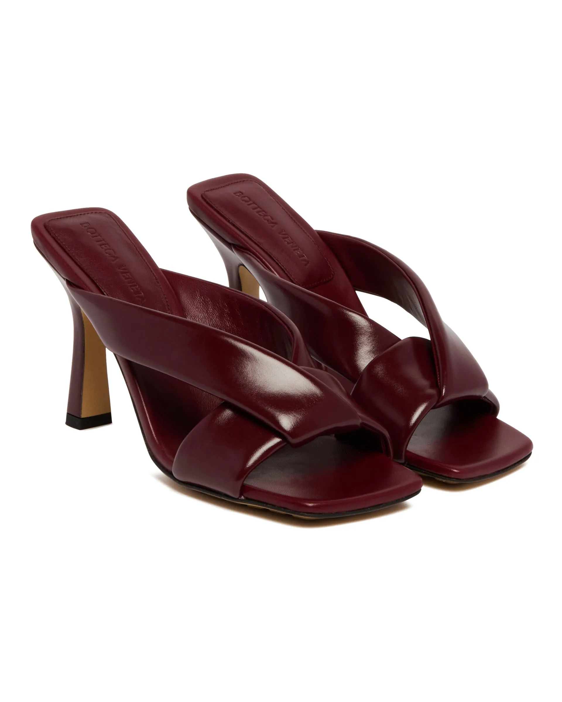 Mules Riva In Pelle Burgundy