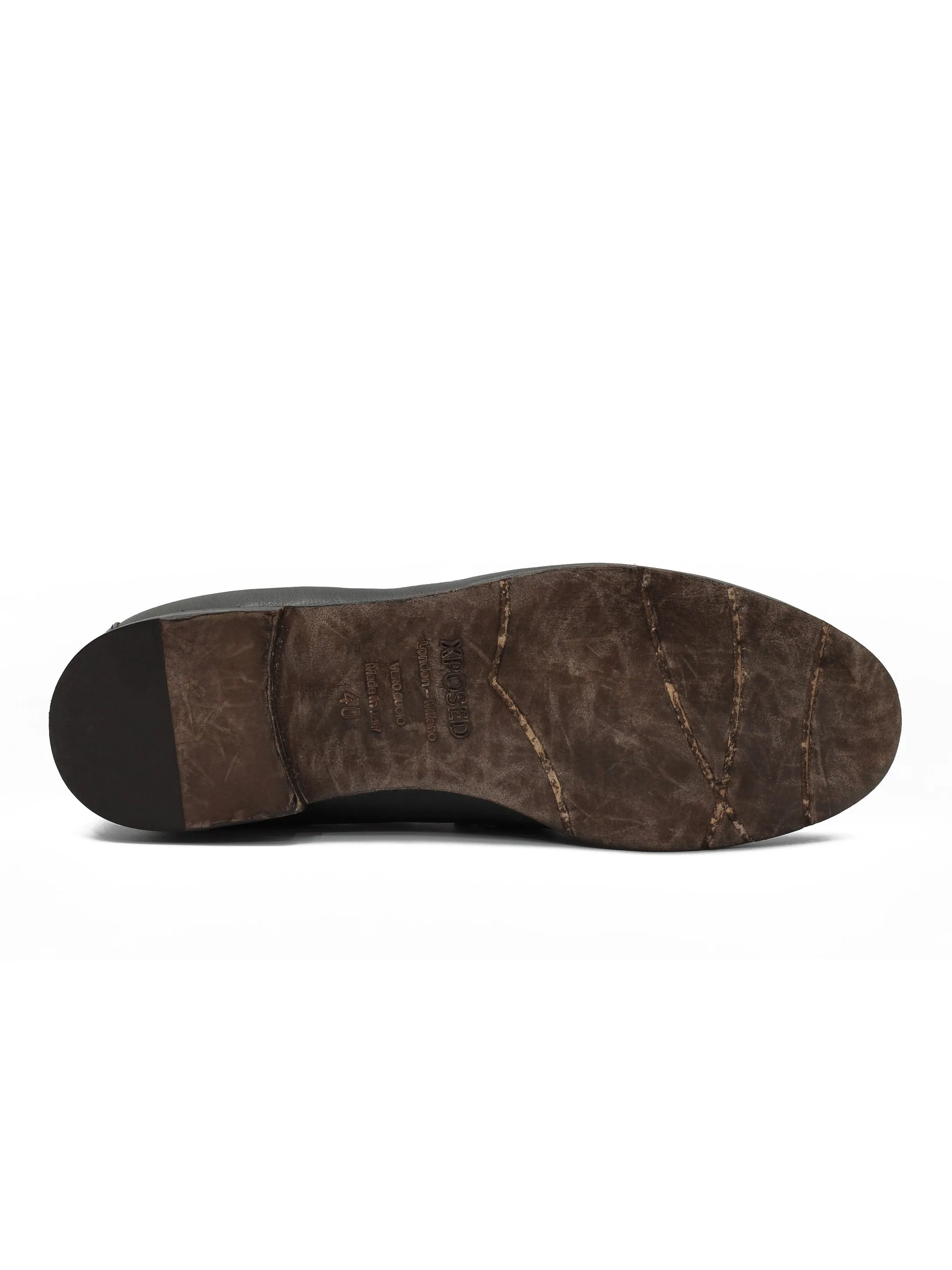 NAPLES 02 - ITALIAN LEATHER SNAFFLE BIT LOAFER IN GREEN