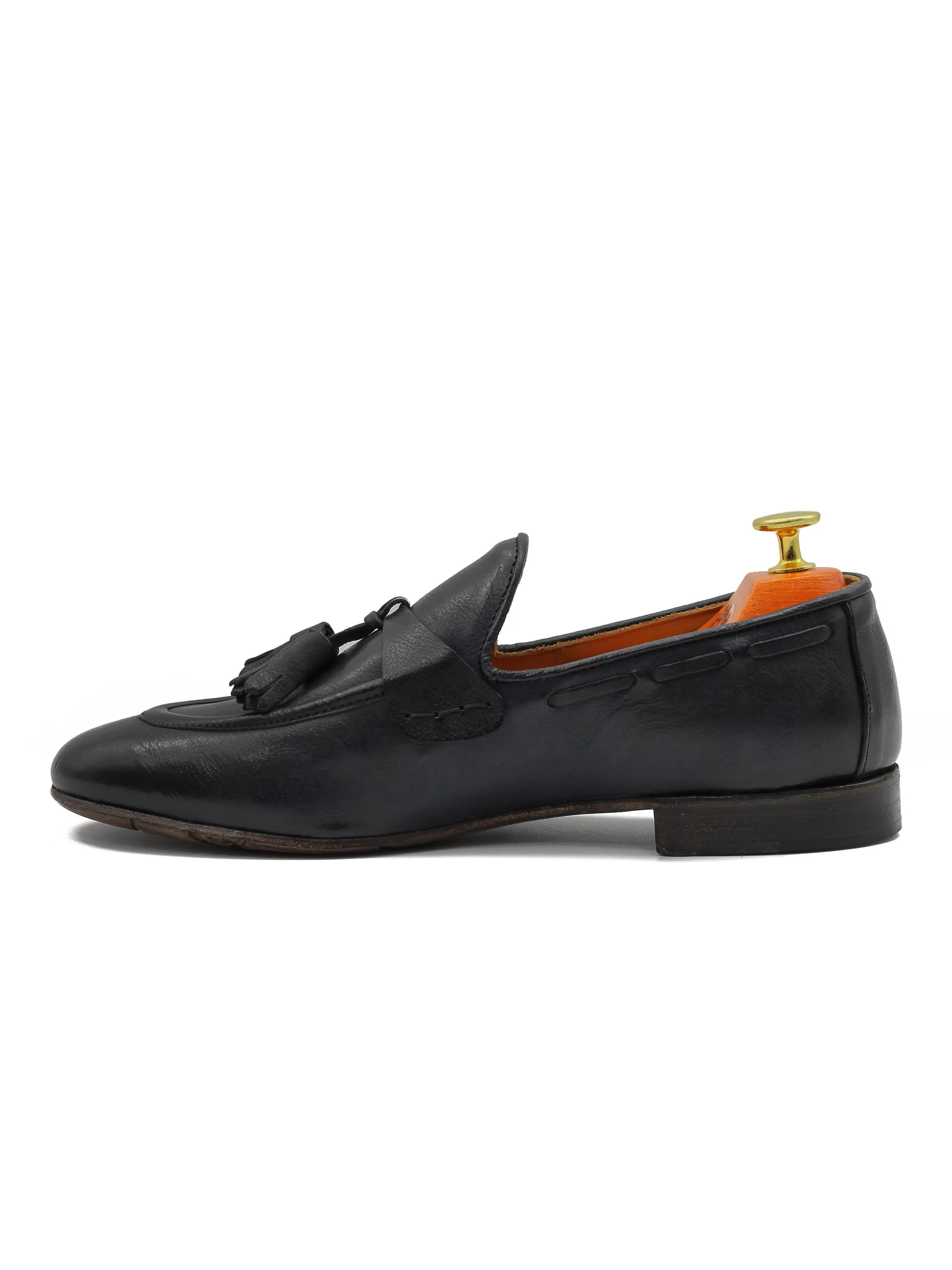 NAPLES 03 – TASSEL LOAFERS NAVY ITALIAN LEATHER