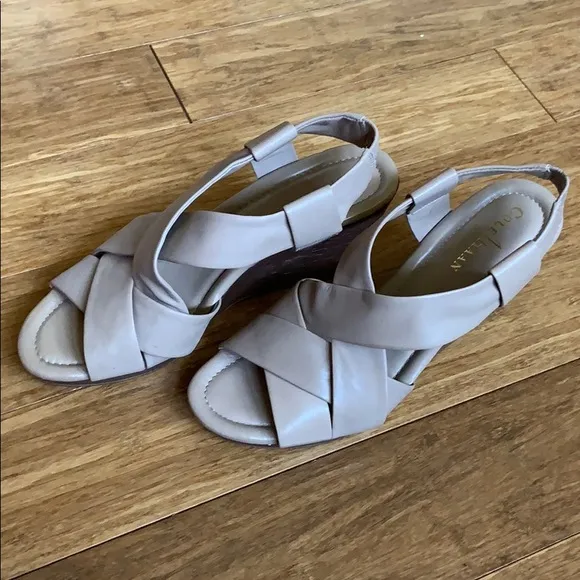 NEW COLE HAAN Strappy Sandals Tan 3” Heel sz 8