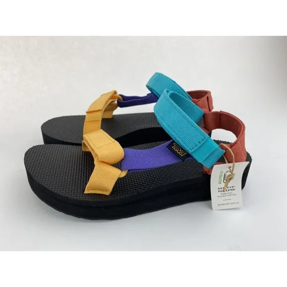 NEW Teva Midform Universal Multi Color Women's Sandals Straps Colorblock Strappy