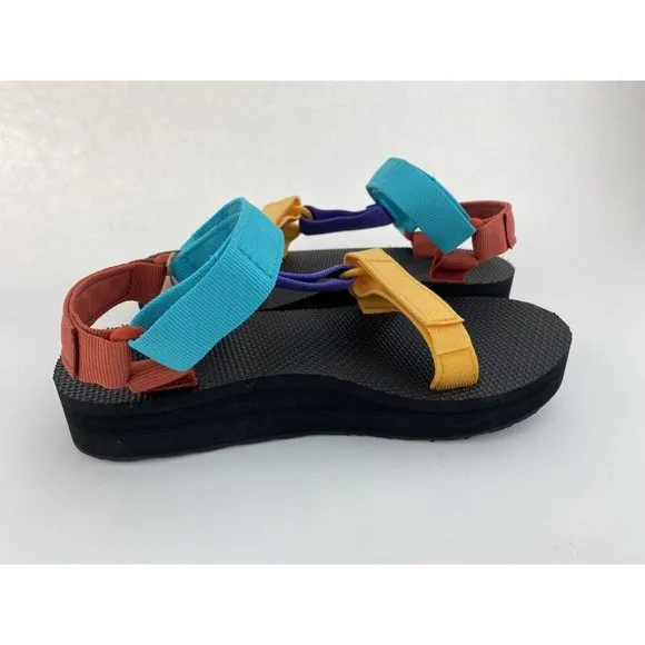 NEW Teva Midform Universal Multi Color Women's Sandals Straps Colorblock Strappy