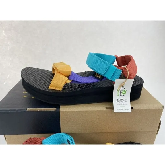 NEW Teva Midform Universal Multi Color Women's Sandals Straps Colorblock Strappy