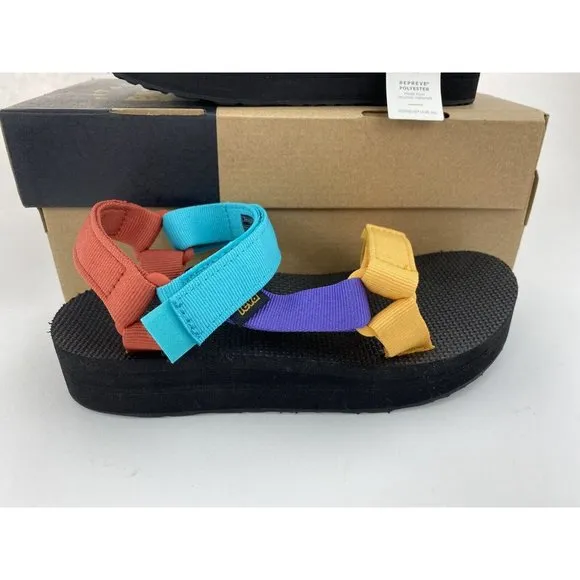 NEW Teva Midform Universal Multi Color Women's Sandals Straps Colorblock Strappy
